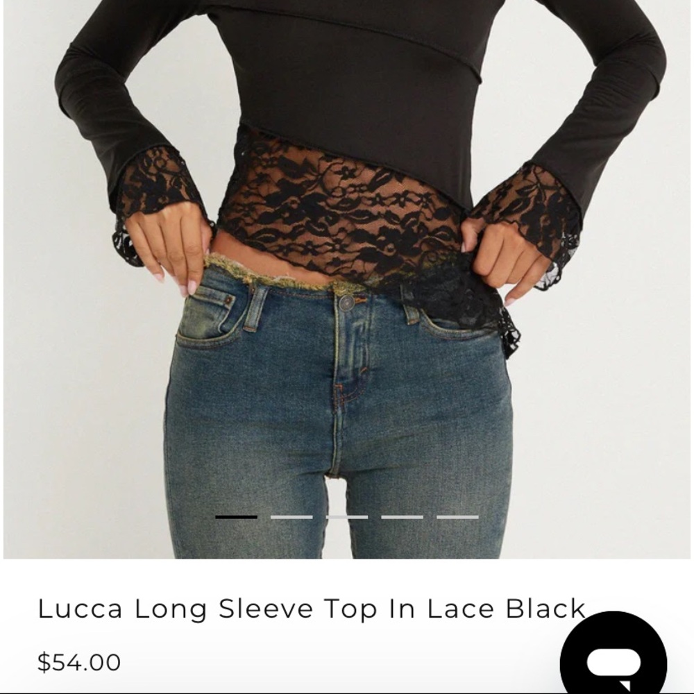 Black Lace Asymmetrical top
